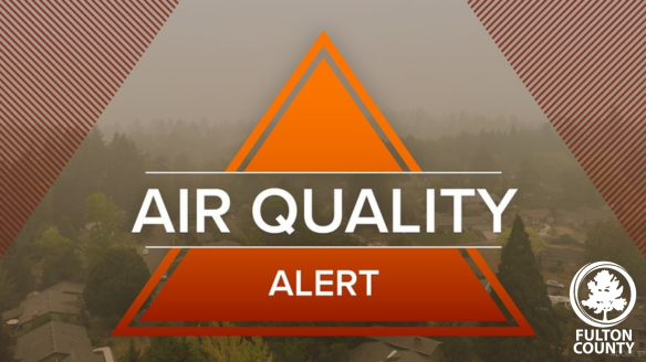 Fulton County air quality alert graphic