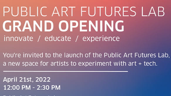 a photo about Public Futures Art lab opening 