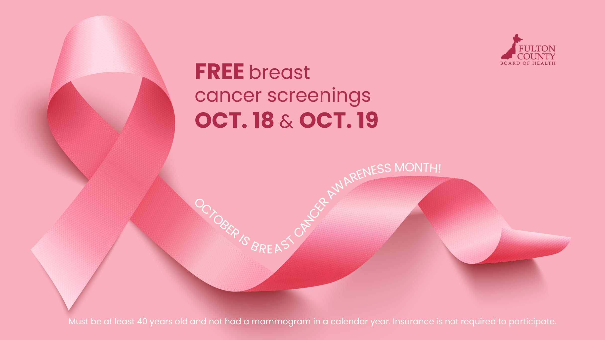 Fulton County Board of Health to Offer Free Breast Cancer Screenings at County Health Centers