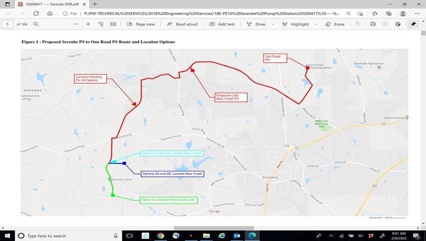 map of proposed site