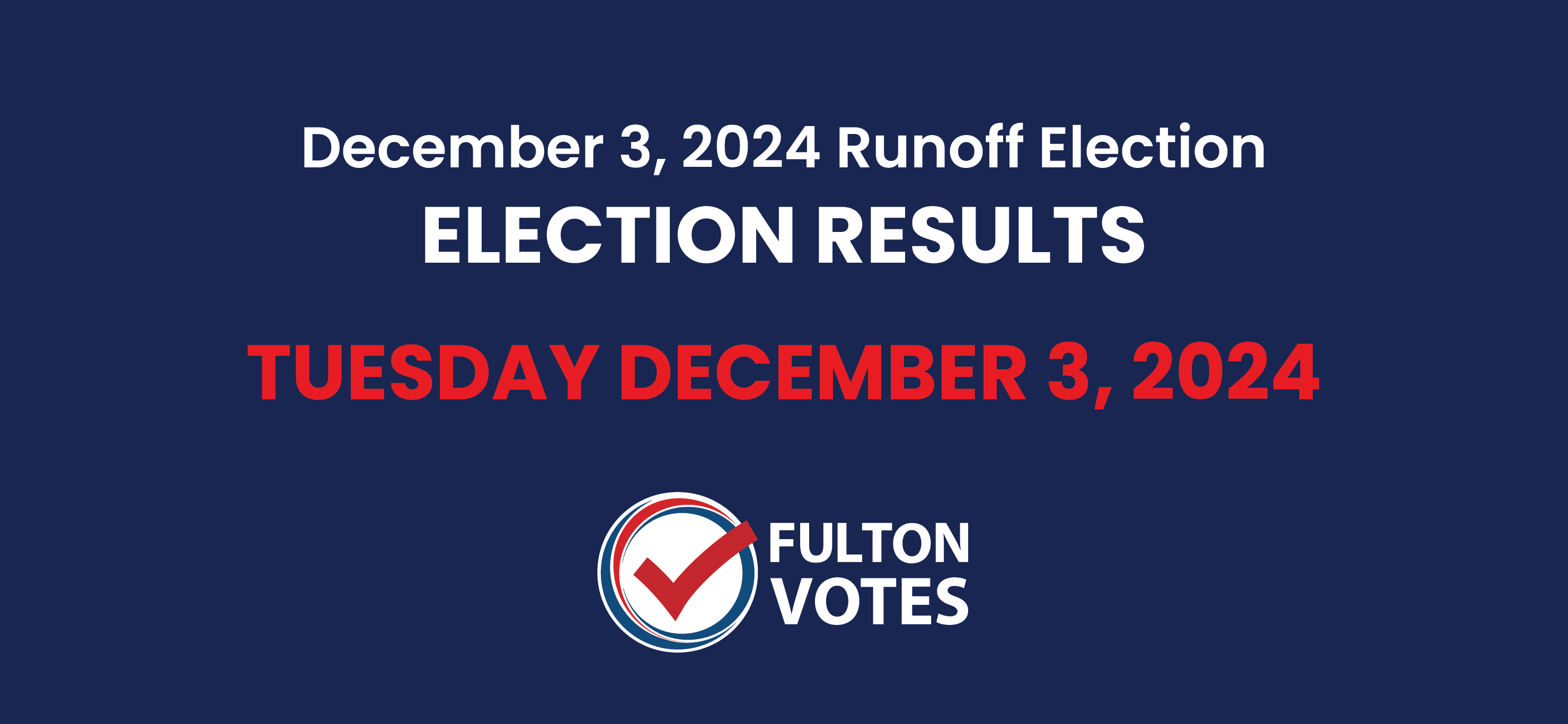 Election results from the December 3, 2024 General Election Runoff