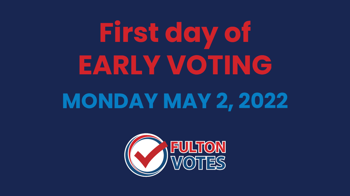 a photo about early voting on May 2.