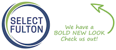 Header titled "Select Fulton" in bold blue text and "We have a BOLD NEW LOOK Check us out!" in bold green text