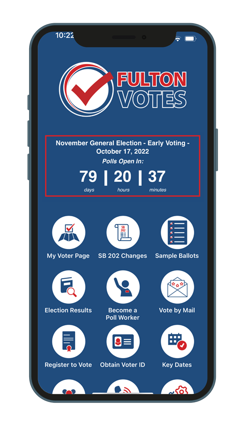 Fulton County Votes mobile app