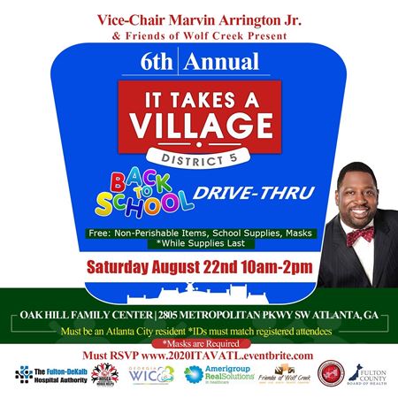 It takes a village flyer