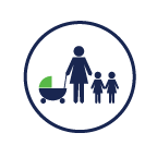 icon representing women, infant, and children programs