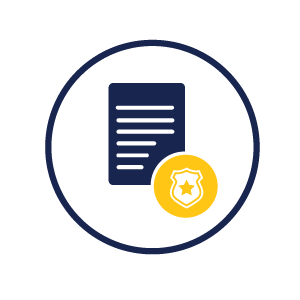 icon representing sheriff department background checks