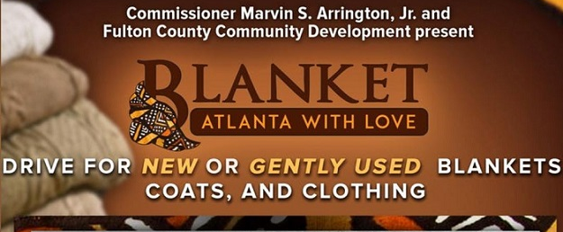 blanket Atlanta with love coat and clothing drive 