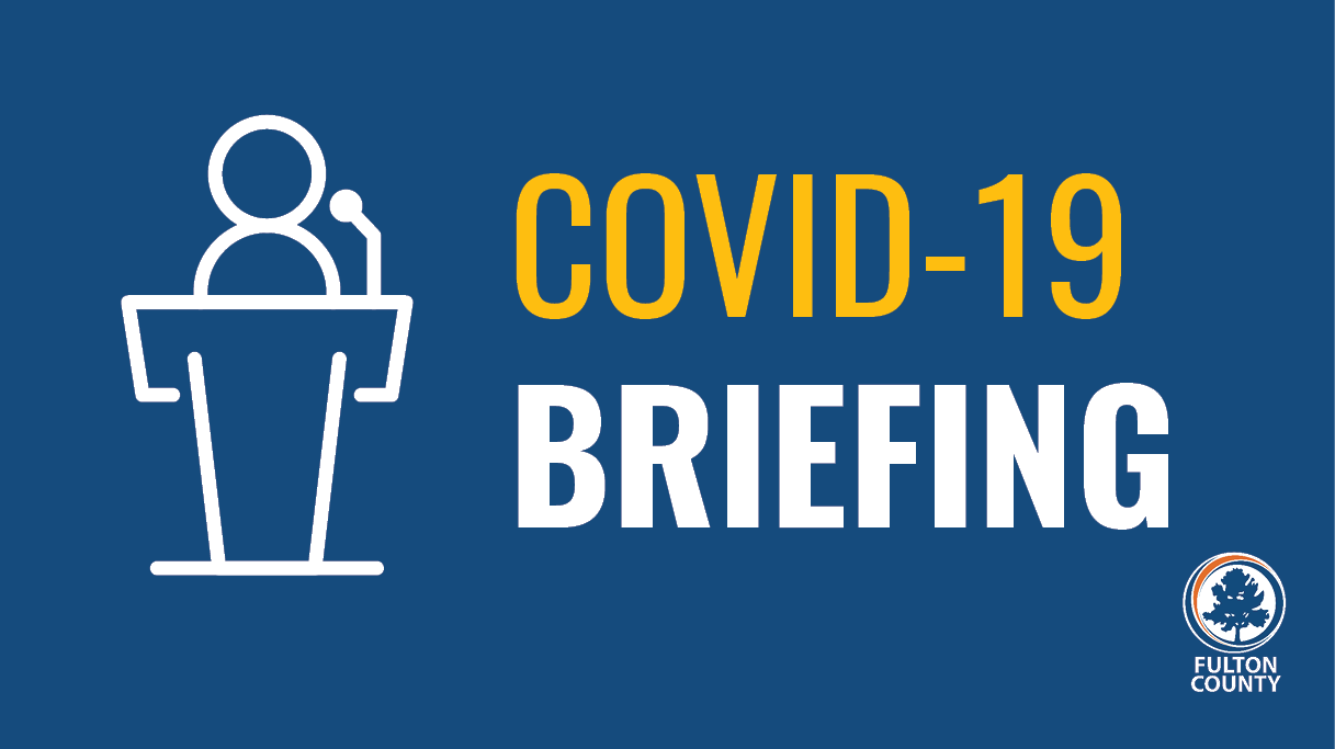 a photo about Fulton County Board of Commissioners COVID-19 special briefing