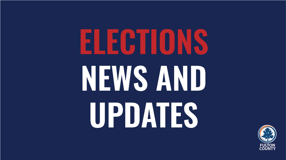 blue background red and white text election news