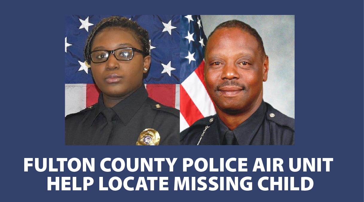 a photo about Fulton County Police Air Unit Help Locate Missing Child