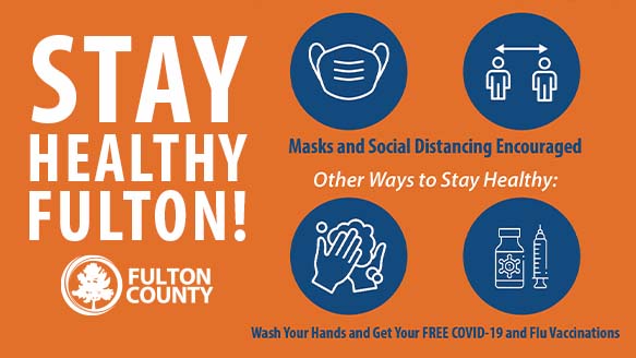 mask, covid icon with stay healthy text