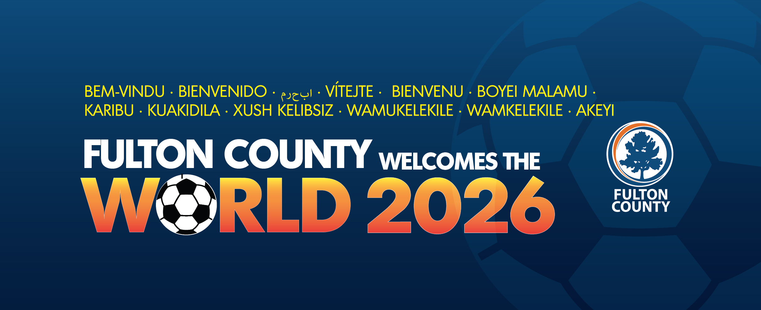 Fulton County Welcomes the World Soccer Graphic