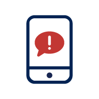 Email and text notifications color icon. 